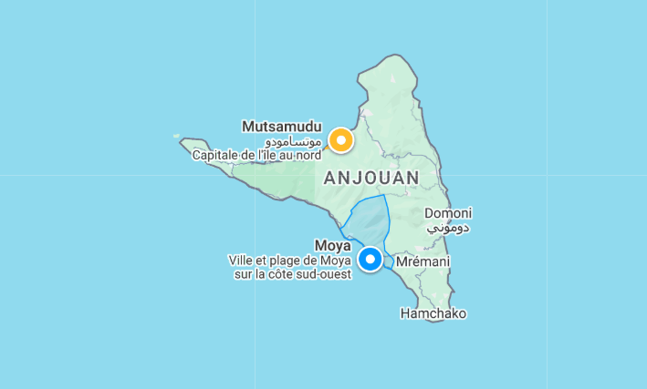 Carte de Ndzuani